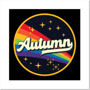 Autumn // Rainbow In Space Vintage Style Posters and Art